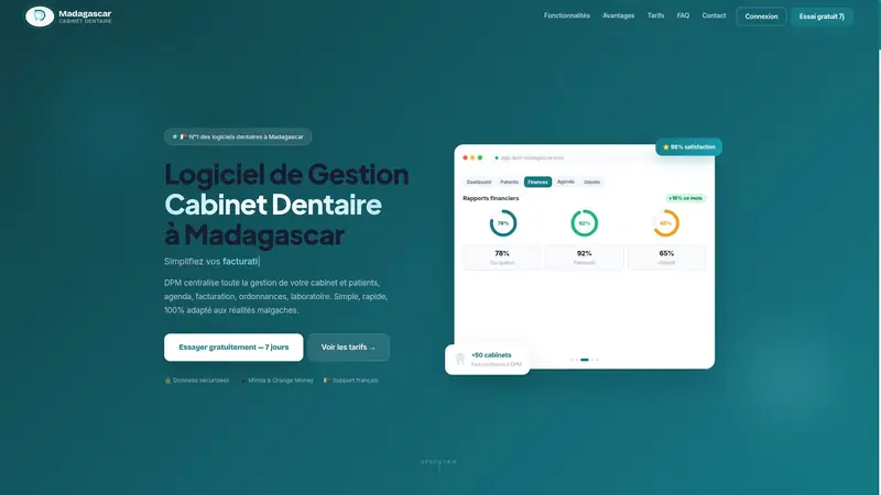 DentalPM Madagascar — Landing Page